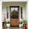 Trio of Outdoor Porch Pots with Vintage Accents